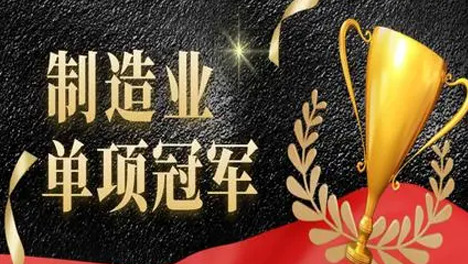重磅！第三批制造业单项冠军企业和单项冠军产品名单发布